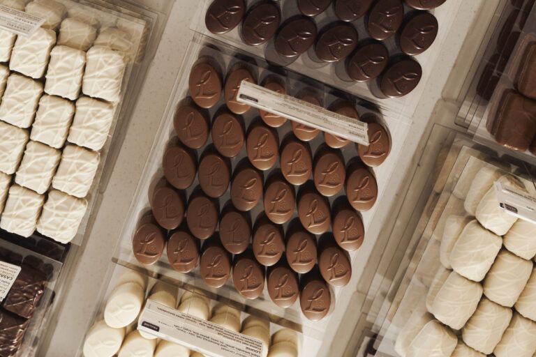 La vitrine de pralines Leonidas