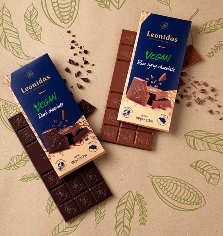 Les tablettes vegan Leonidas